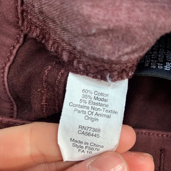 Madewell Burgundy Skinny Jeans - Picture 5 of 6